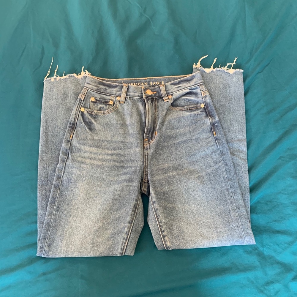 ae high rise mom jeans